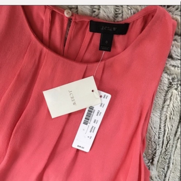 J. Crew Pink Tiered Crepe Top 0 NWT - Picture 6 of 6